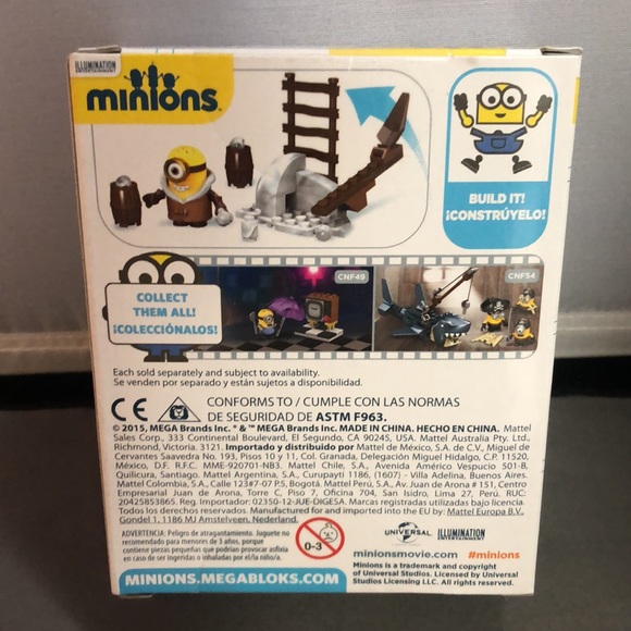 Minions 4-pc Set Scene Maker Series 1 Snow Ball Fight Mega Bloks Puzzle Figurine - Picture 5 of 9